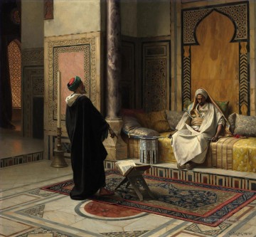 Gelernte Ratschläge Ludwig Deutsch Orientalismus Araber Ölgemälde